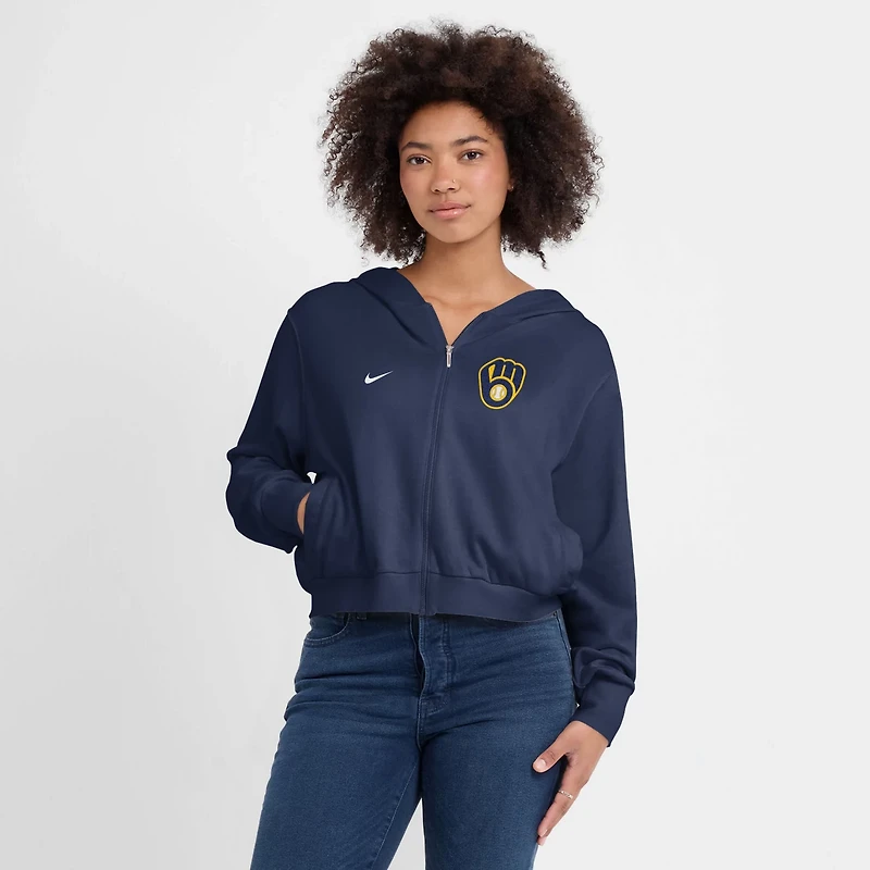 Nike Milwaukee Brewers Lightweight Full-Zip Hoodie