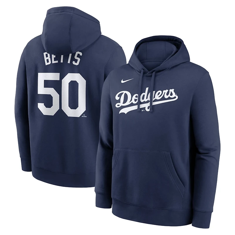 Nike Mookie Betts Los Angeles Dodgers Player Name Number Club Pullover Hoodie