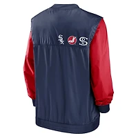 Nike Navy Chicago Sox Rewind Warmup V-Neck Pullover Jacket