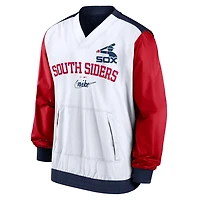 Nike Navy Chicago Sox Rewind Warmup V-Neck Pullover Jacket