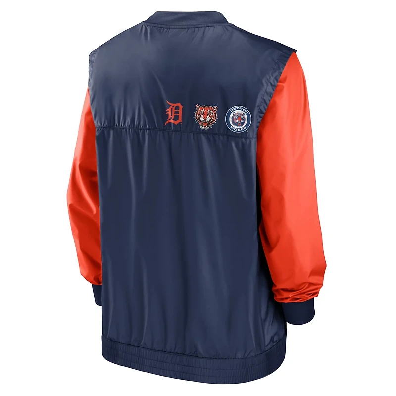 Nike Navy Detroit Tigers Rewind Warmup V-Neck Pullover Jacket