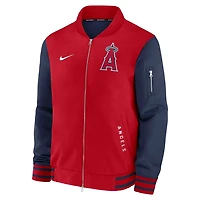 Nike Navy Los Angeles Angels Authentic Collection Dugout Full-Zip Bomber Jacket