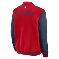 Nike Navy St Louis Cardinals Authentic Collection Dugout Full-Zip Bomber Jacket