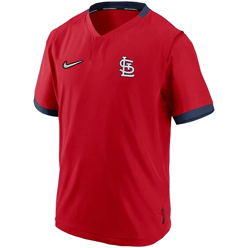 Nike Navy St Louis Cardinals Authentic Collection Short Sleeve Hot Pullover Jacket
