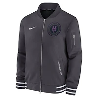 Nike New York Mets Authentic Collection City Connect Full-Zip Bomber Jacket