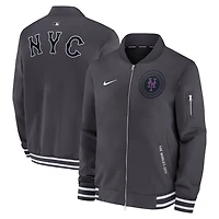 Nike New York Mets Authentic Collection City Connect Full-Zip Bomber Jacket