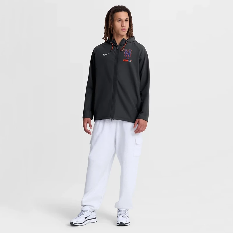 Nike New York Mets Authentic Collection Raglan Therma-FIT Full-Zip Hooded Jacket