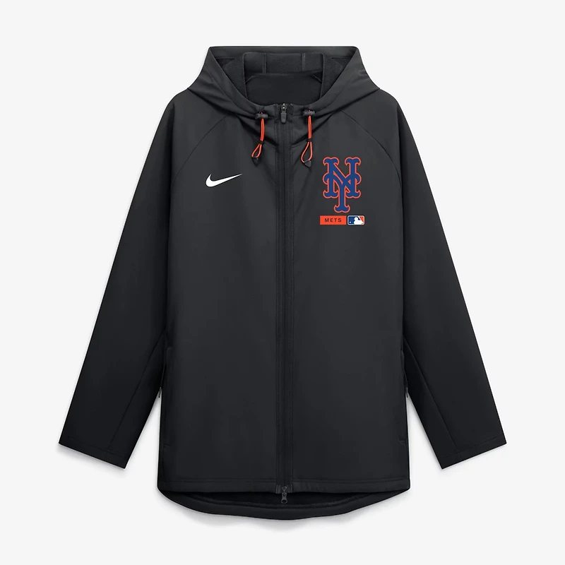 Nike New York Mets Authentic Collection Raglan Therma-FIT Full-Zip Hooded Jacket