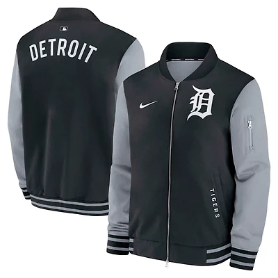 Nike Orange Detroit Tigers Authentic Collection Dugout Full-Zip Bomber Jacket