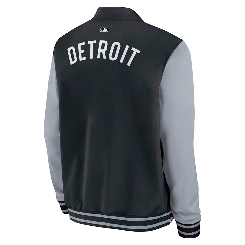 Nike Orange Detroit Tigers Authentic Collection Dugout Full-Zip Bomber Jacket