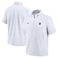 Nike Penn State Nittany Lions 2024 Sideline Coach Short Sleeve Half-Zip Hoodie Jacket