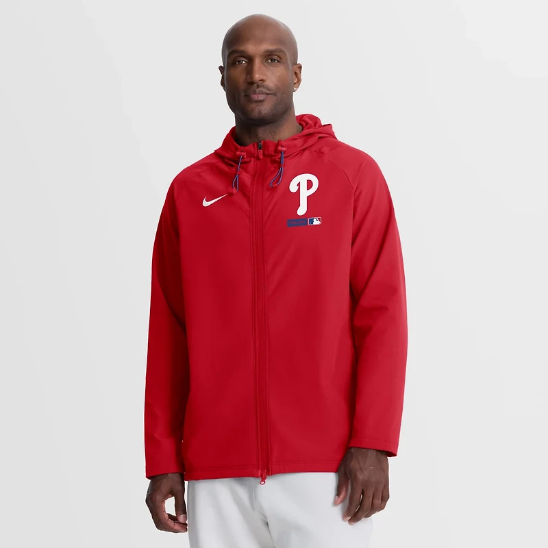 Nike Philadelphia Phillies Authentic Collection Raglan Therma-FIT Full-Zip Hooded Jacket