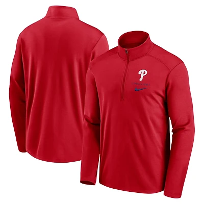 Nike Philadelphia Phillies Franchise Logo Pacer Performance Half-Zip Top