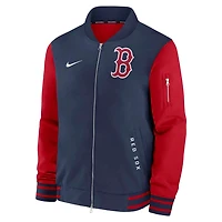 Nike Red Boston Sox Authentic Collection Dugout Full-Zip Bomber Jacket