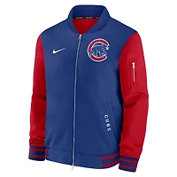 Nike Red Chicago Cubs Authentic Collection Dugout Full-Zip Bomber Jacket
