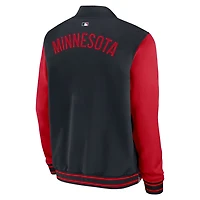 Nike Red Minnesota Twins Authentic Collection Dugout Full-Zip Bomber Jacket