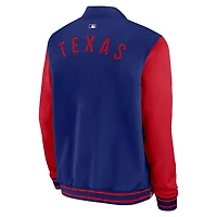 Nike Red Texas Rangers Authentic Collection Dugout Full-Zip Bomber Jacket