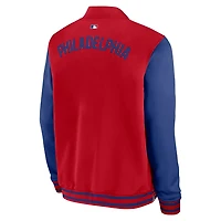Nike Royal Philadelphia Phillies Authentic Collection Dugout Full-Zip Bomber Jacket