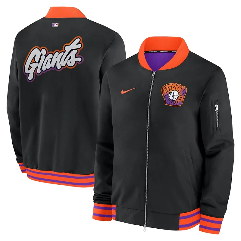 Nike San Francisco Giants 2025 City Connect Authentic Collection Full-Zip Bomber Jacket
