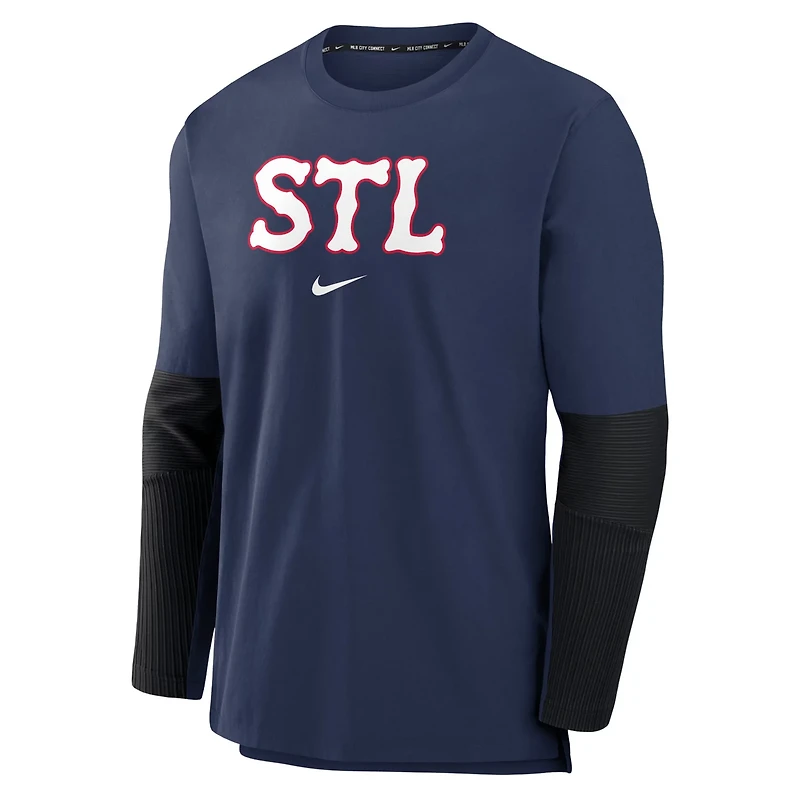 Nike St Louis Cardinals 2024 City Connect Authentic Collection Player Tri-Blend Pullover Sweatshirt