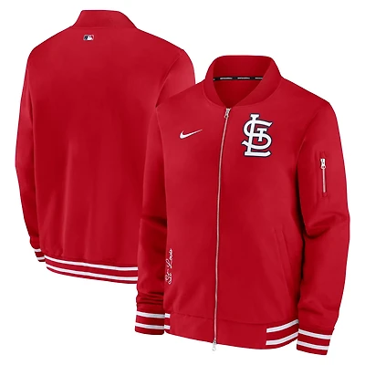 Nike St Louis Cardinals Authentic Collection Full-Zip Bomber Jacket