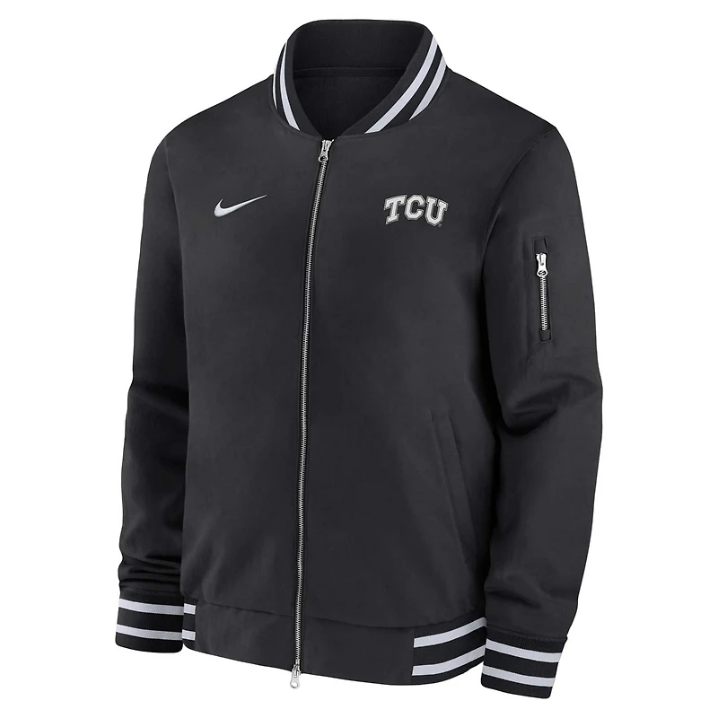 Nike TCU Horned Frogs Full-Zip Bomber Jacket