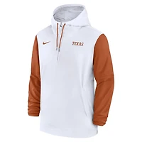 Nike Texas Longhorns 2024 Sideline Pregame Player Half-Zip Hoodie
