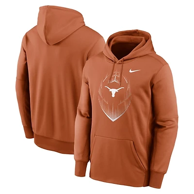 Nike Texas Texas Longhorns Football Icon Performance Fleece Pullover Hoodie