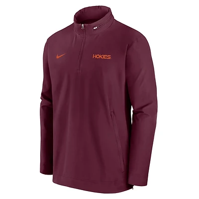Nike Virginia Tech Hokies 2024 Sideline Coach Quarter-Zip Hoodie Jacket