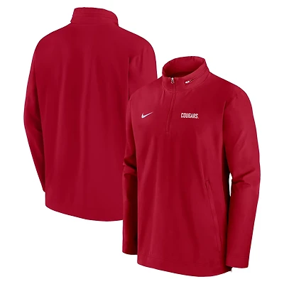 Nike Washington State Cougars 2024 Sideline Coach Quarter-Zip Hoodie Jacket