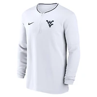 Nike West Virginia Mountaineers 2024 Sideline Coach Performance Half-Zip Long Sleeve Top
