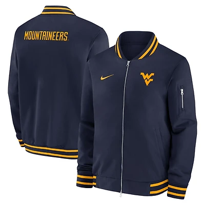 Nike West Virginia Mountaineers 2024 Sideline Full-Zip Bomber Jacket