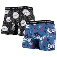 Pair of Thieves Black Los Angeles Dodgers Super Fit 2-Pack Boxer Briefs Set