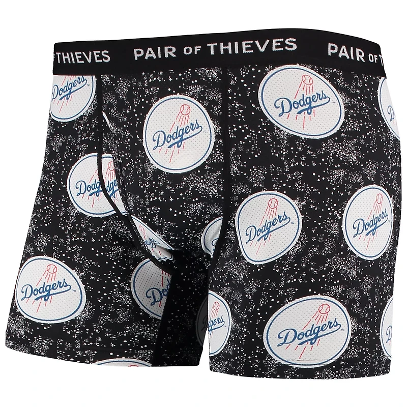 Pair of Thieves Black Los Angeles Dodgers Super Fit 2-Pack Boxer Briefs Set