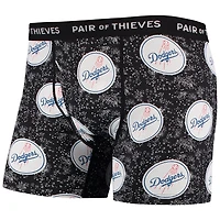 Pair of Thieves Black Los Angeles Dodgers Super Fit 2-Pack Boxer Briefs Set