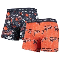 Pair of Thieves Navy Detroit Tigers Super Fit 2-Pack Boxer Briefs Set