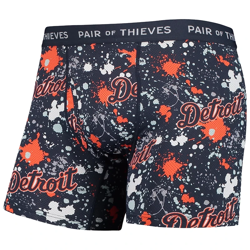Pair of Thieves Navy Detroit Tigers Super Fit 2-Pack Boxer Briefs Set