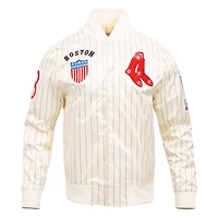 Pro Standard Boston Red Sox Cooperstown Collection Pinstripe Retro Classic Satin Full-Snap Jacket