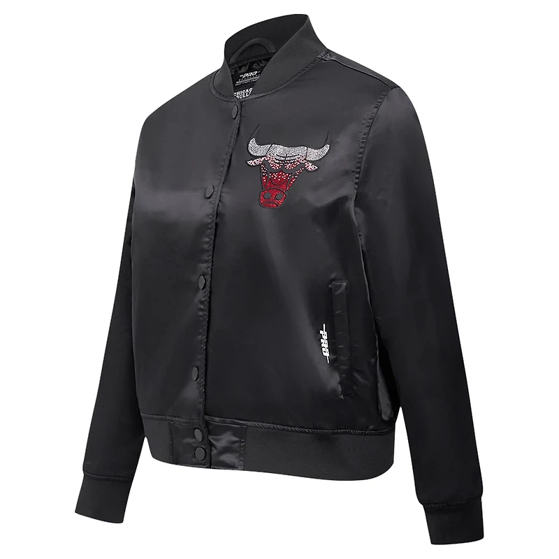 Pro Standard Chicago Bulls Jeweled Satin Full-Snap Jacket
