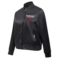 Pro Standard Chicago Bulls Jeweled Satin Full-Snap Jacket