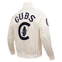 Pro Standard Chicago Cubs Cooperstown Collection Pinstripe Retro Classic Satin Full-Snap Jacket