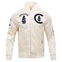 Pro Standard Chicago Cubs Cooperstown Collection Pinstripe Retro Classic Satin Full-Snap Jacket