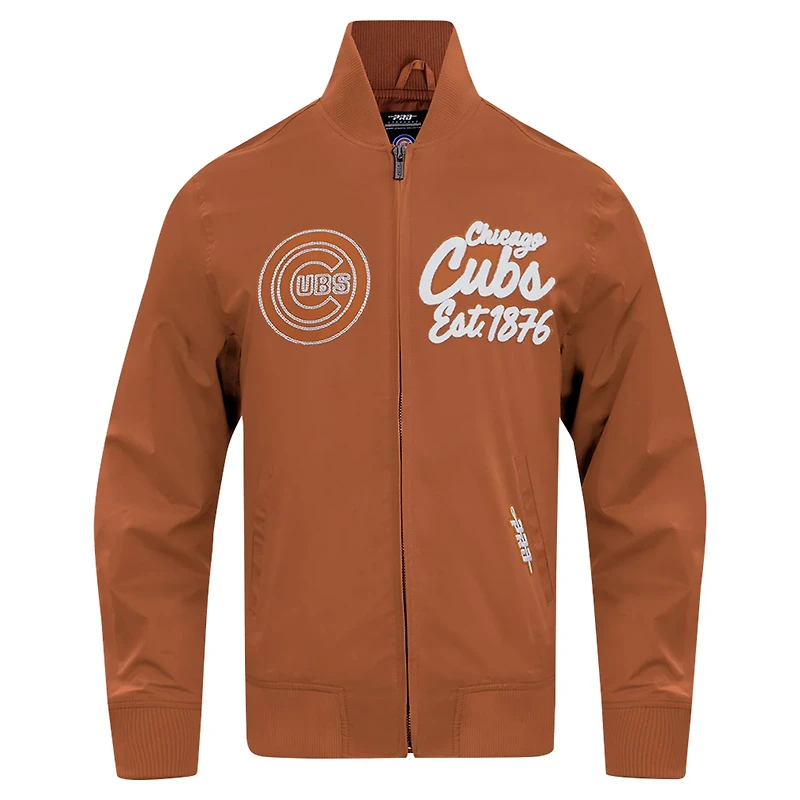 Pro Standard Chicago Cubs Paint The City Twill Full-Zip Jacket