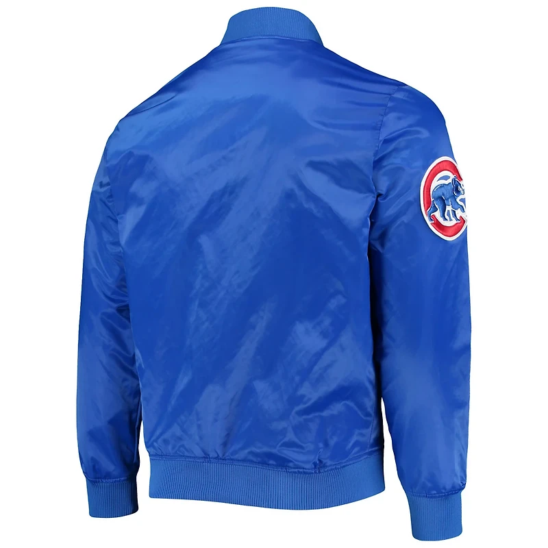 Pro Standard Chicago Cubs Wordmark Satin Full-Snap Jacket