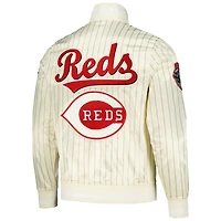 Pro Standard Cincinnati Reds Cooperstown Collection Pinstripe Retro Classic Satin Full-Snap Jacket