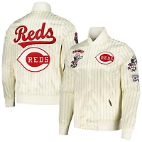 Pro Standard Cincinnati Reds Cooperstown Collection Pinstripe Retro Classic Satin Full-Snap Jacket