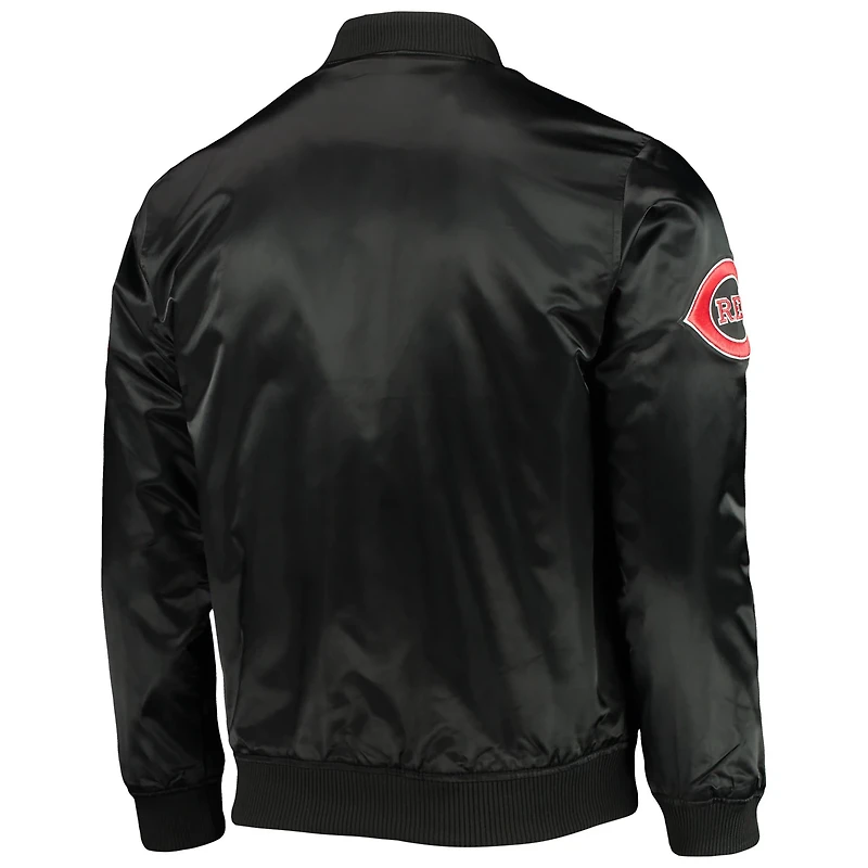 Pro Standard Cincinnati Reds Wordmark Satin Full-Snap Jacket