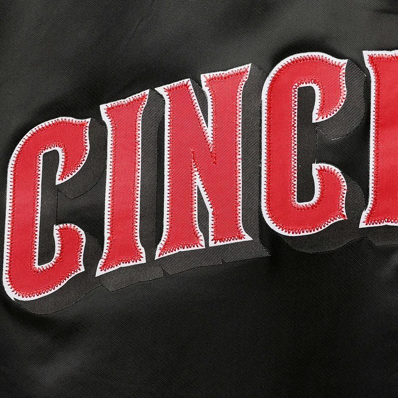 Pro Standard Cincinnati Reds Wordmark Satin Full-Snap Jacket