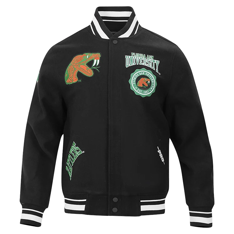 Pro Standard Florida AM Rattlers Crest Wool Full-Zip Jacket