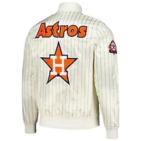 Pro Standard Houston Astros Cooperstown Collection Pinstripe Retro Classic Satin Full-Snap Jacket